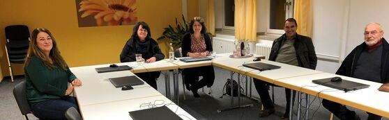 Ruth Müller, MdL zusammen mit den StadträtInnen ROL bei der vhs