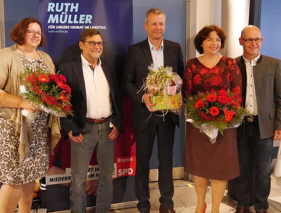 Christine Erbinger, Gerd Steinberger, Dr. Uli Maly, Ruth Müller, MdL und Sebastian Hutzenthaler