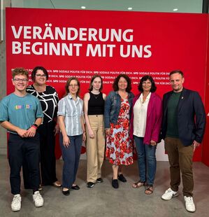 Die Delegation der NiederbayernSPD beim Bundesparteitag in Berlin.