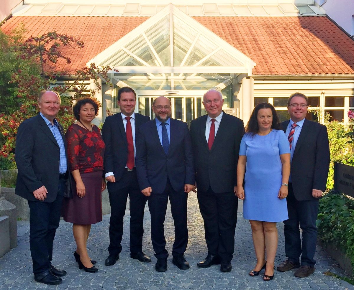 Auf Stippvisite beim Landrat Ruth Müller SPD